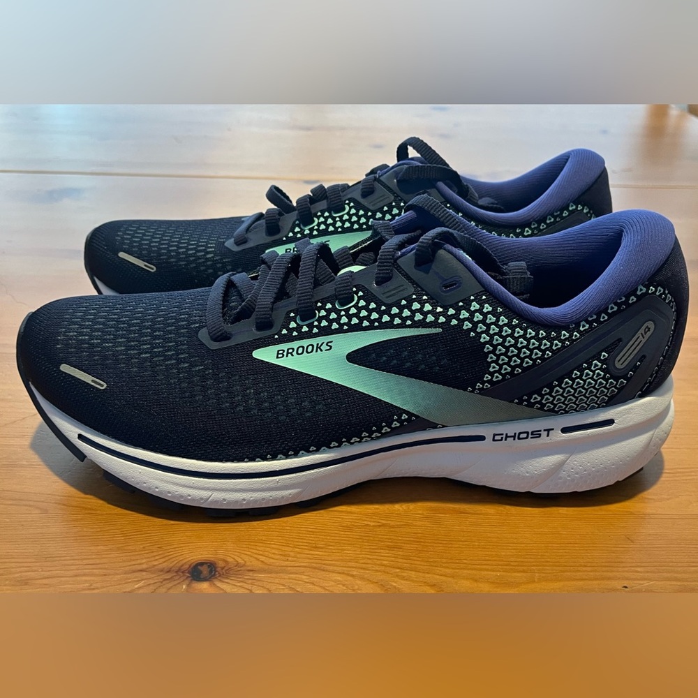 Brooks Ghost 14 Running Shoes, Women’s Size 10 Narrow (2A), Blue, New, Unworn